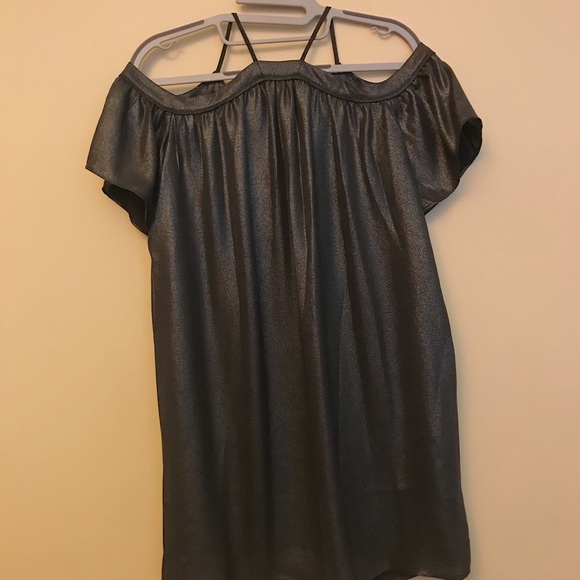 LOFT Gray Sparkly Shift Dress - Picture 2 of 4